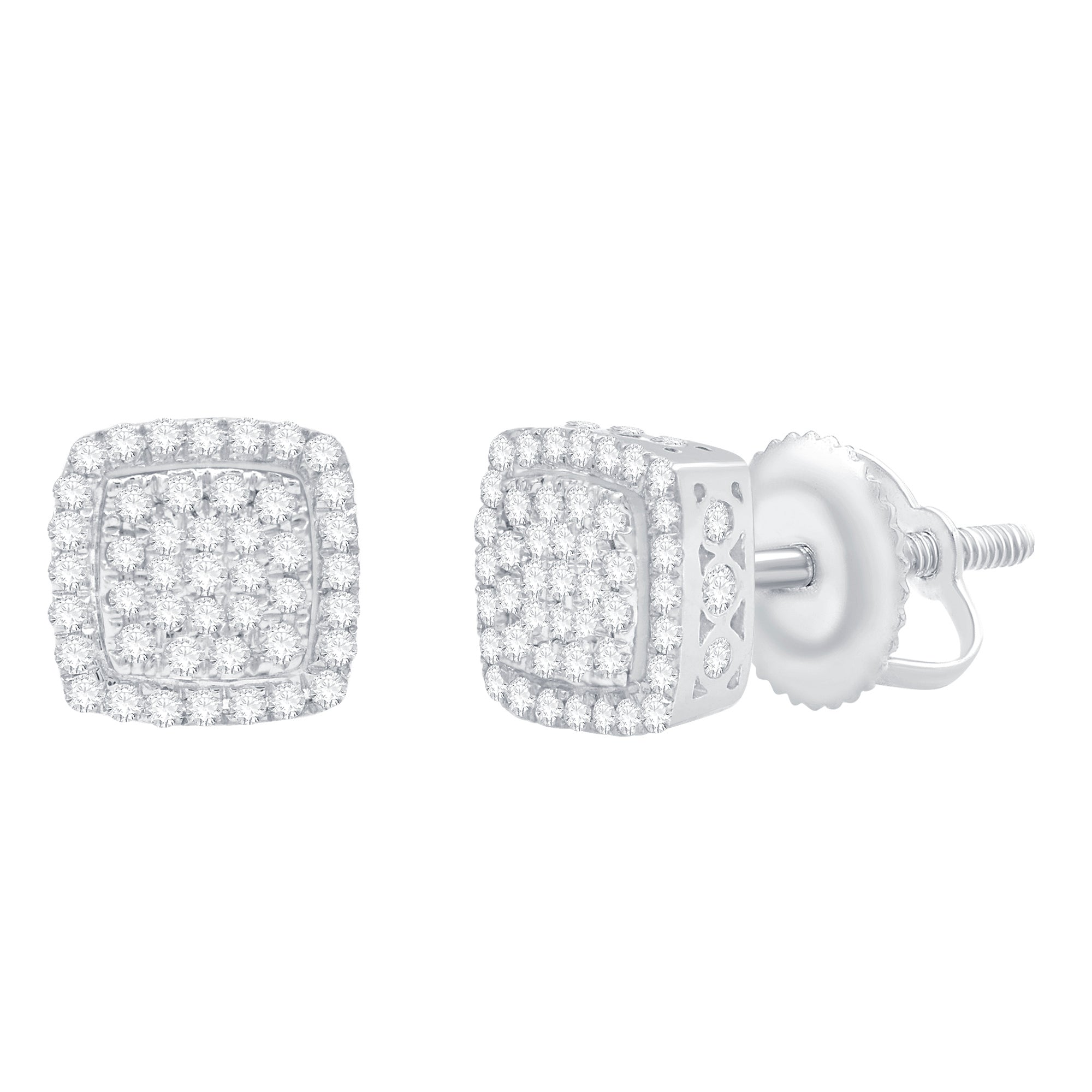 14K Solid Gold 0.34ctw Diamond Stud Earrings