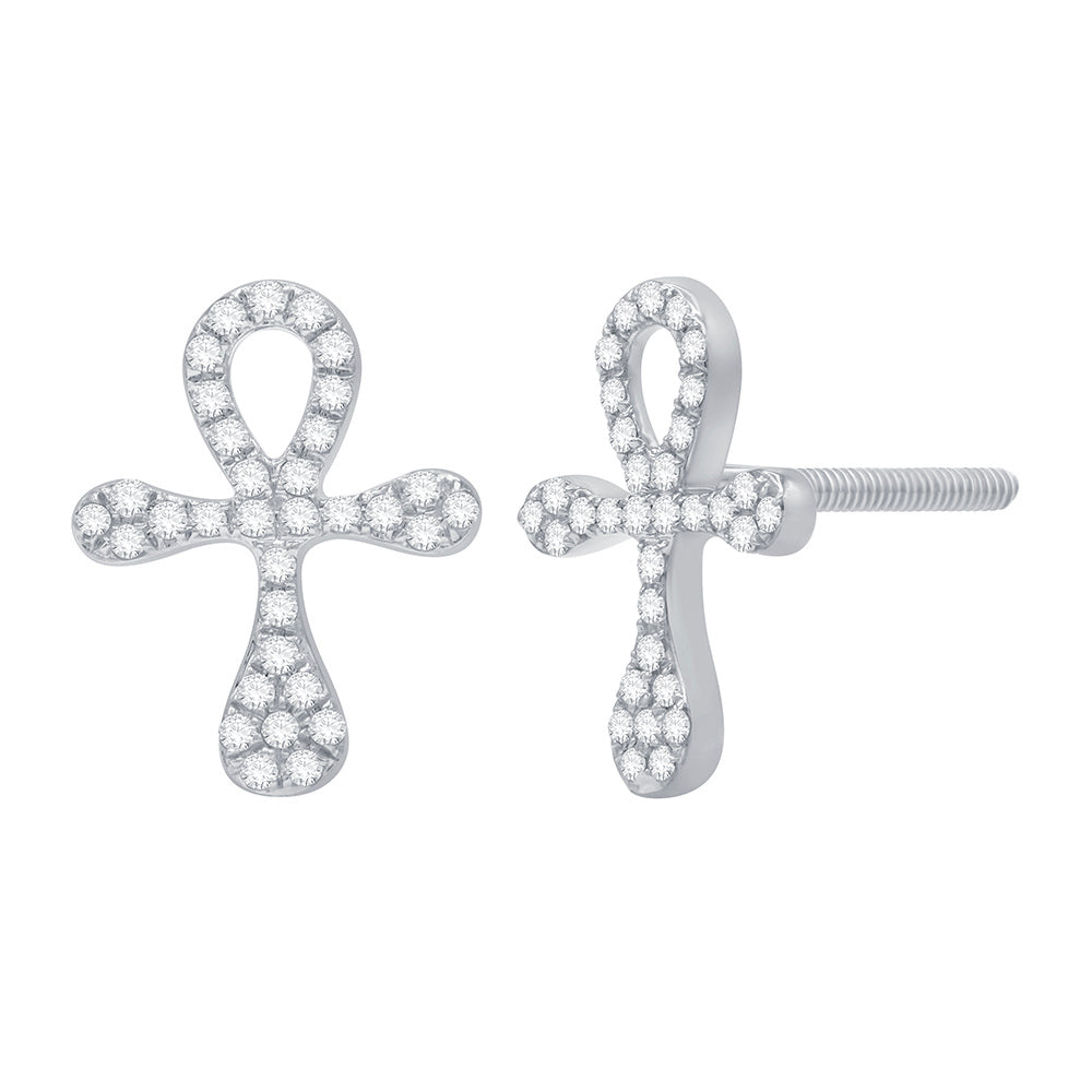 14K Solid Gold 0.23ctw Diamond Stud Earrings