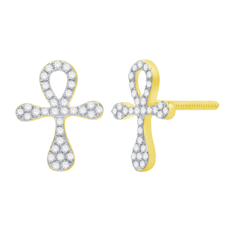 14K Solid Gold 0.23ctw Diamond Stud Earrings