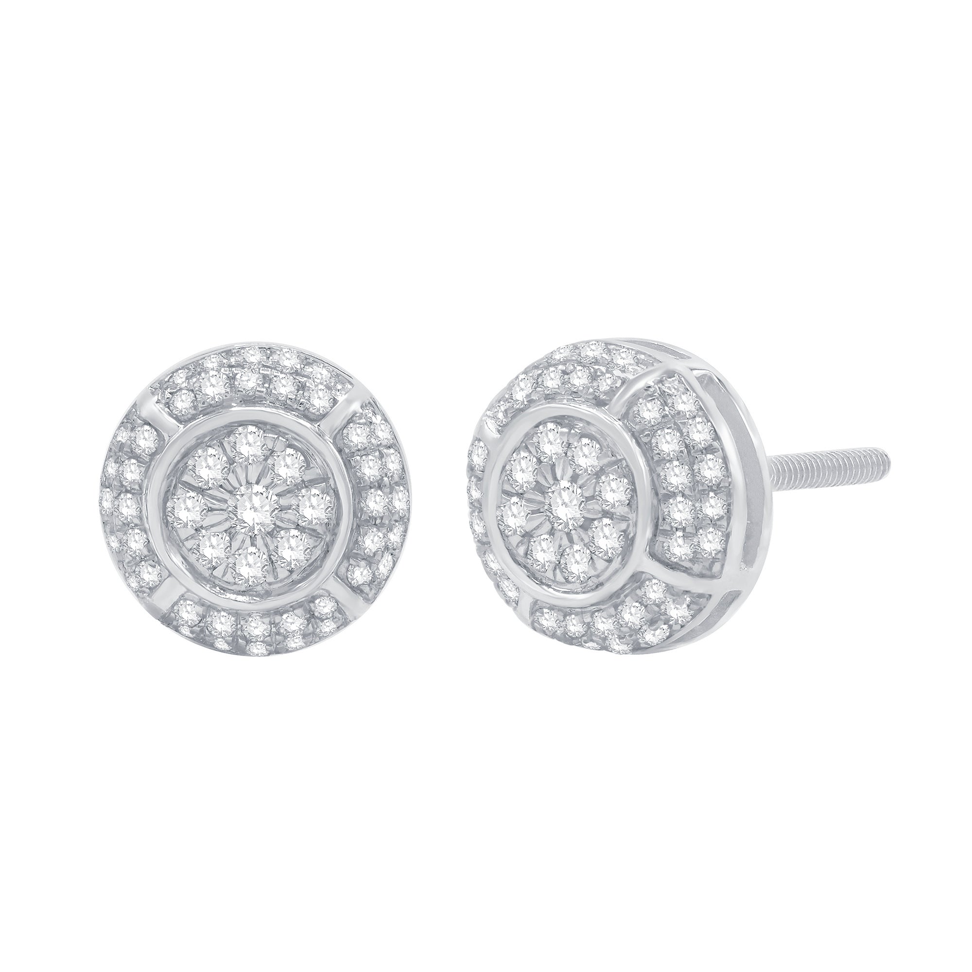 14K Solid Gold 0.35ctw Diamond Stud Earrings