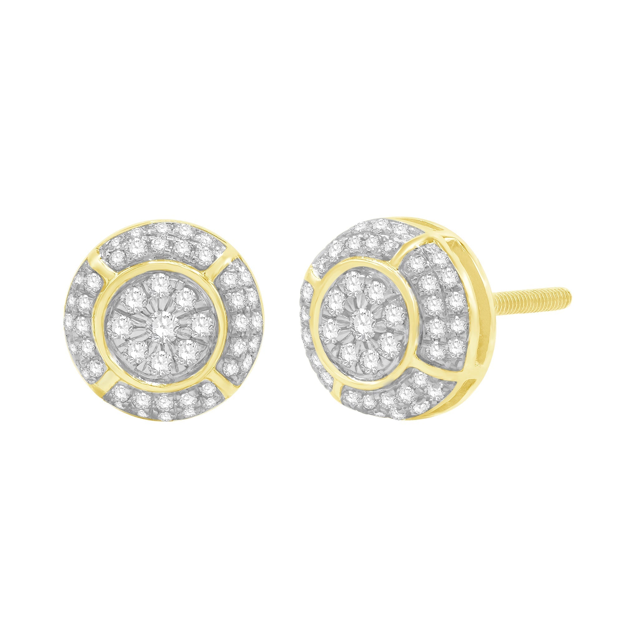 14K Solid Gold 0.35ctw Diamond Stud Earrings