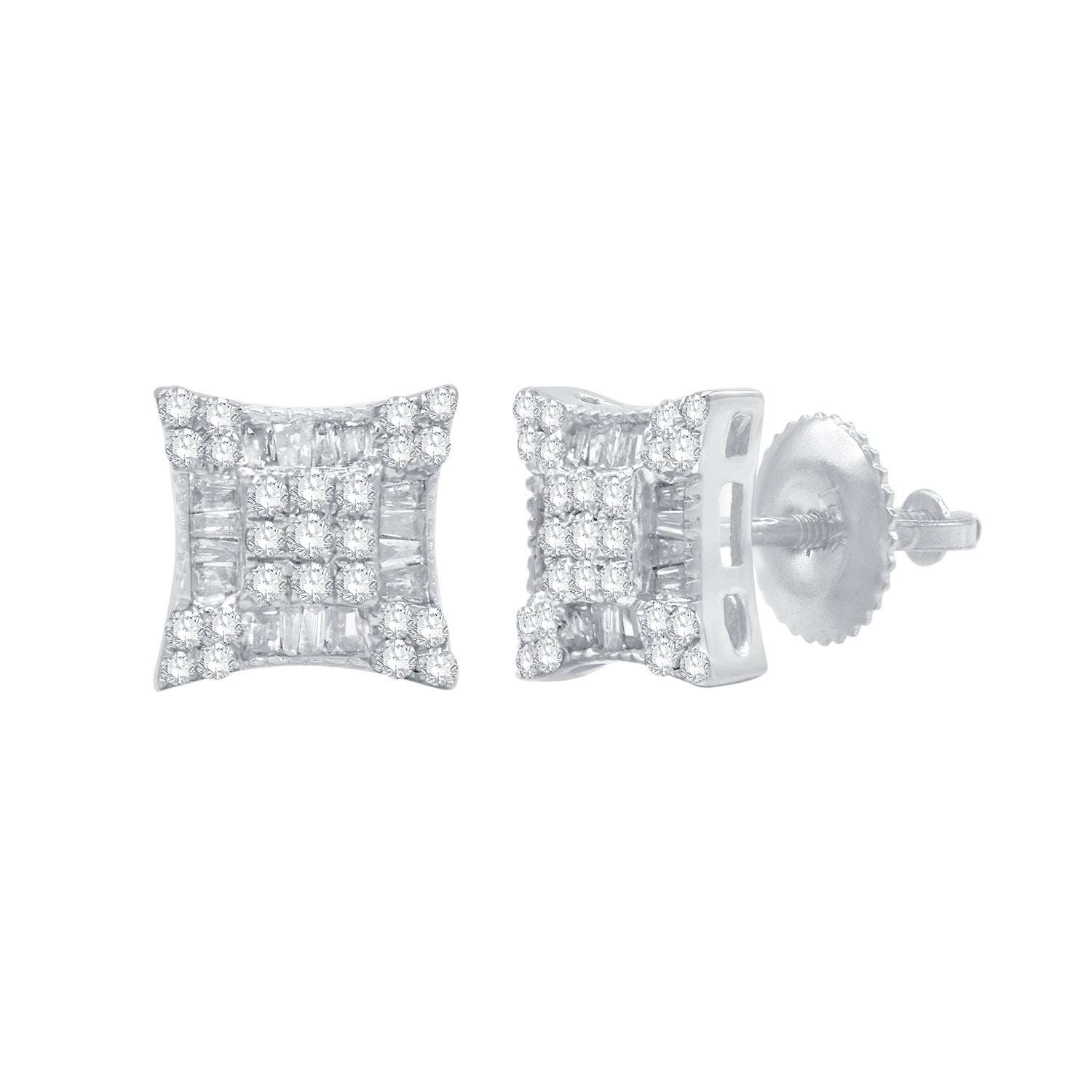 14K Solid Gold 0.37ctw Diamond Stud Earrings