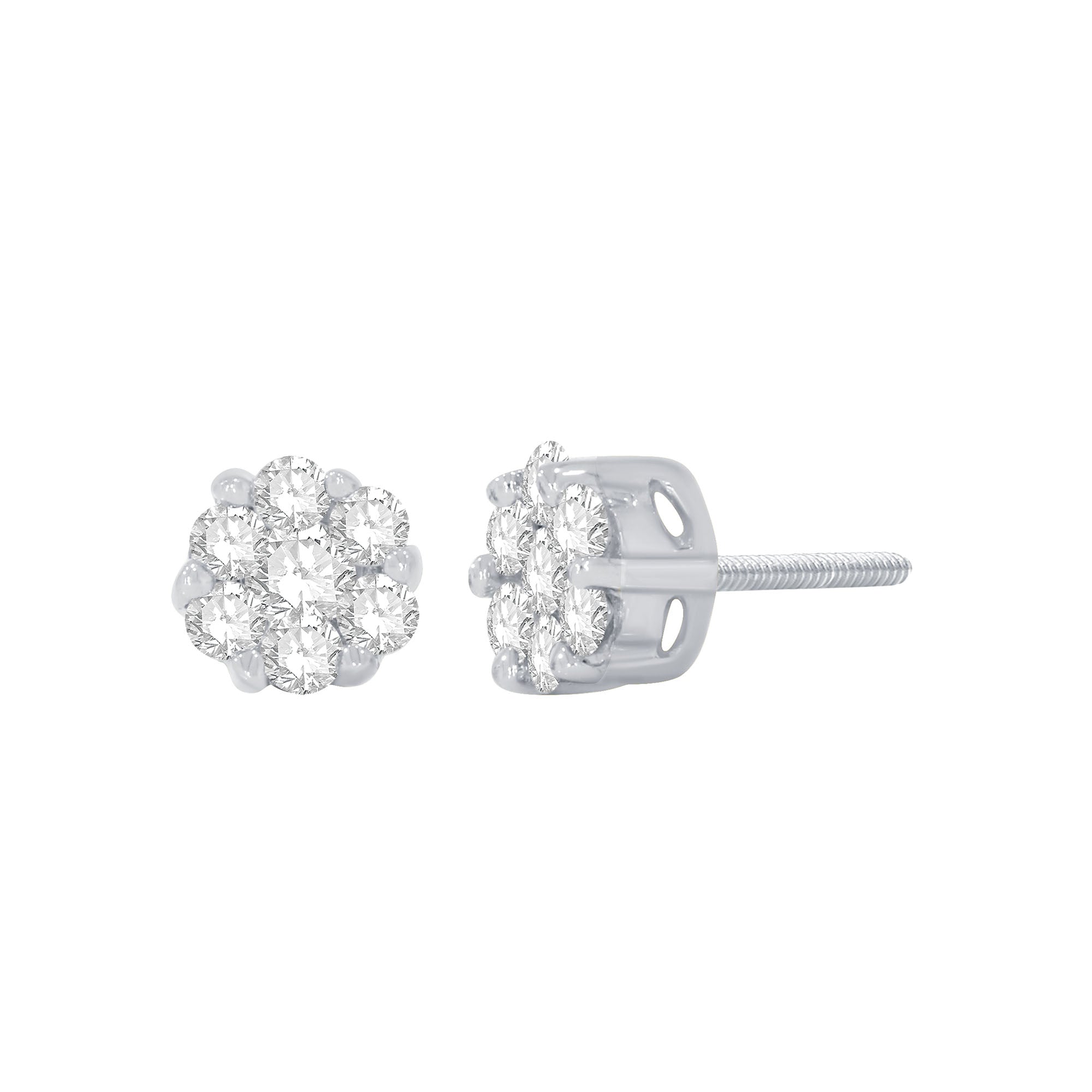14K Solid Gold 0.23ctw Diamond Stud Earrings