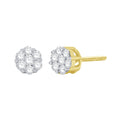 14K Solid Gold 0.49ctw Diamond Stud Earrings