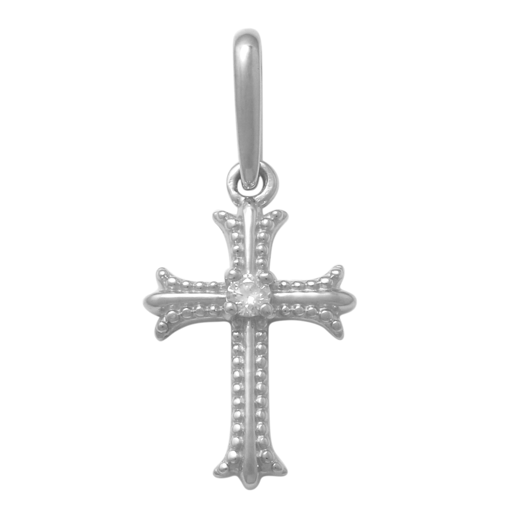 14K Solid Gold  0.017ctw Diamond Pendants