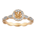14K Solid Gold 0.17ctw Diamond Womens Engagement Ring