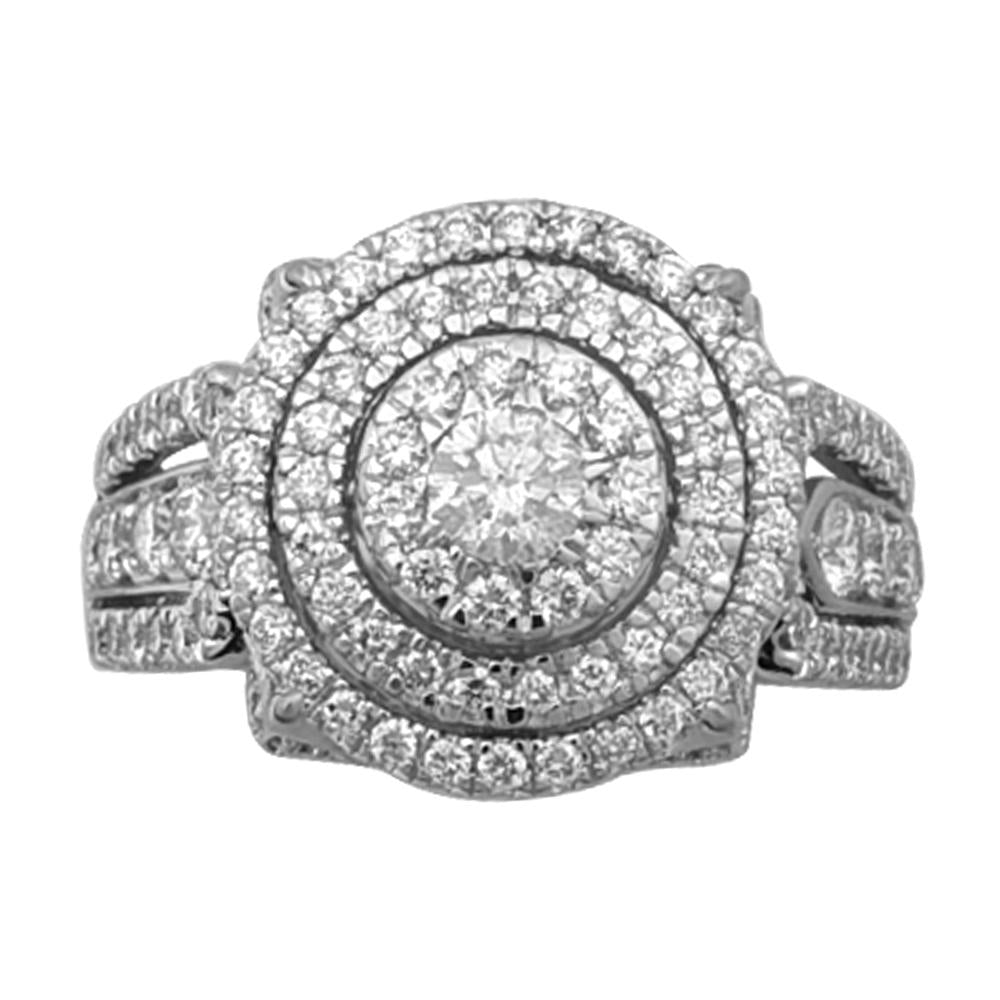 14K Solid Gold 2.16ctw Diamond Womens Engagement Ring