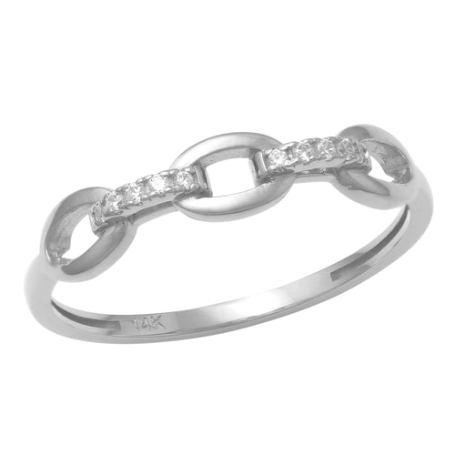 14K Solid Gold  0.049ctw Diamond Womens Rings