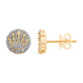 14K Solid Gold 0.19ctw Diamond Stud Earrings