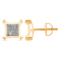 14K Solid Gold 0.10ctw Diamond Stud Earrings