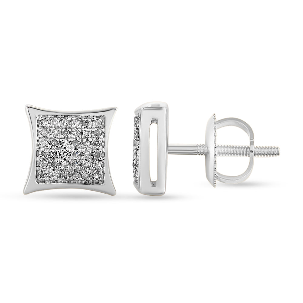 14K Solid Gold 0.14ctw Diamond Stud Earrings