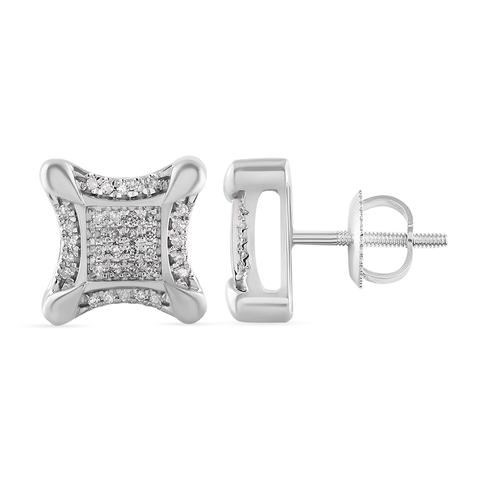 14K Solid Gold 0.18ctw Diamond Stud Earrings
