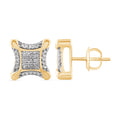 14K Solid Gold 0.18ctw Diamond Stud Earrings