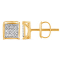 14K Solid Gold 0.10ctw Diamond Stud Earrings