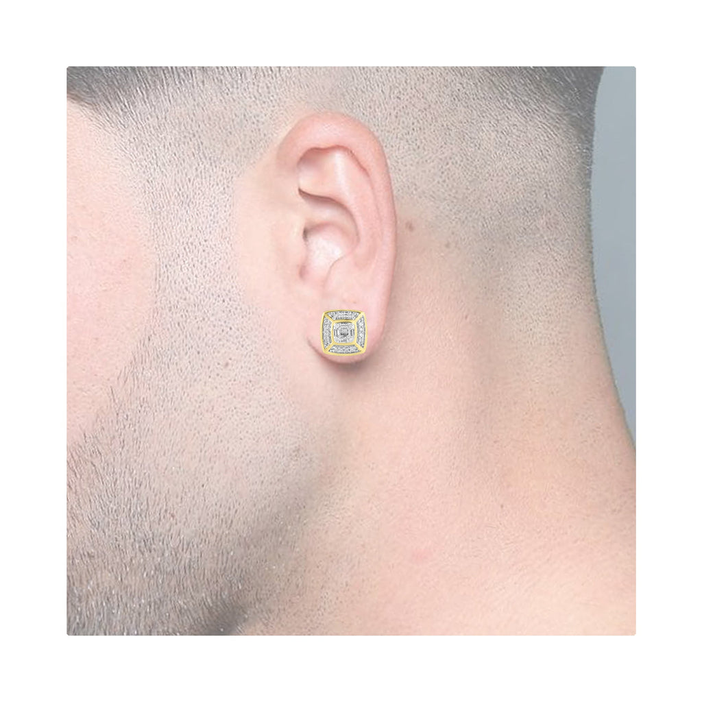 14K Solid Gold 0.26ctw Diamond Stud Earrings