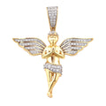 14K Solid Gold 0.52ctw Diamond Angel Pendants