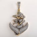 14K Solid Gold 1.65ctw Diamond Medusa Pendants