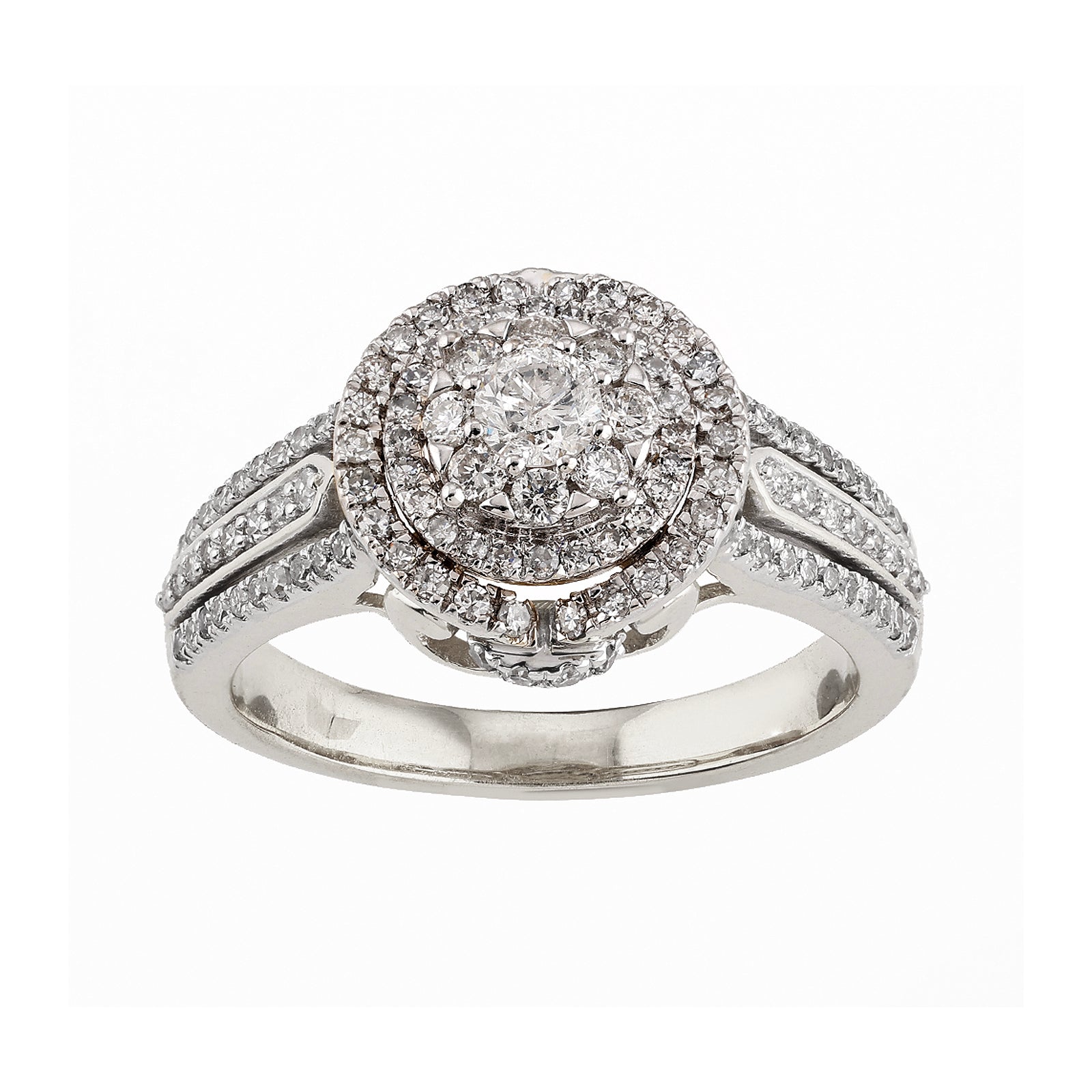 14K Solid Gold 0.76ctw Diamond Womens Ring