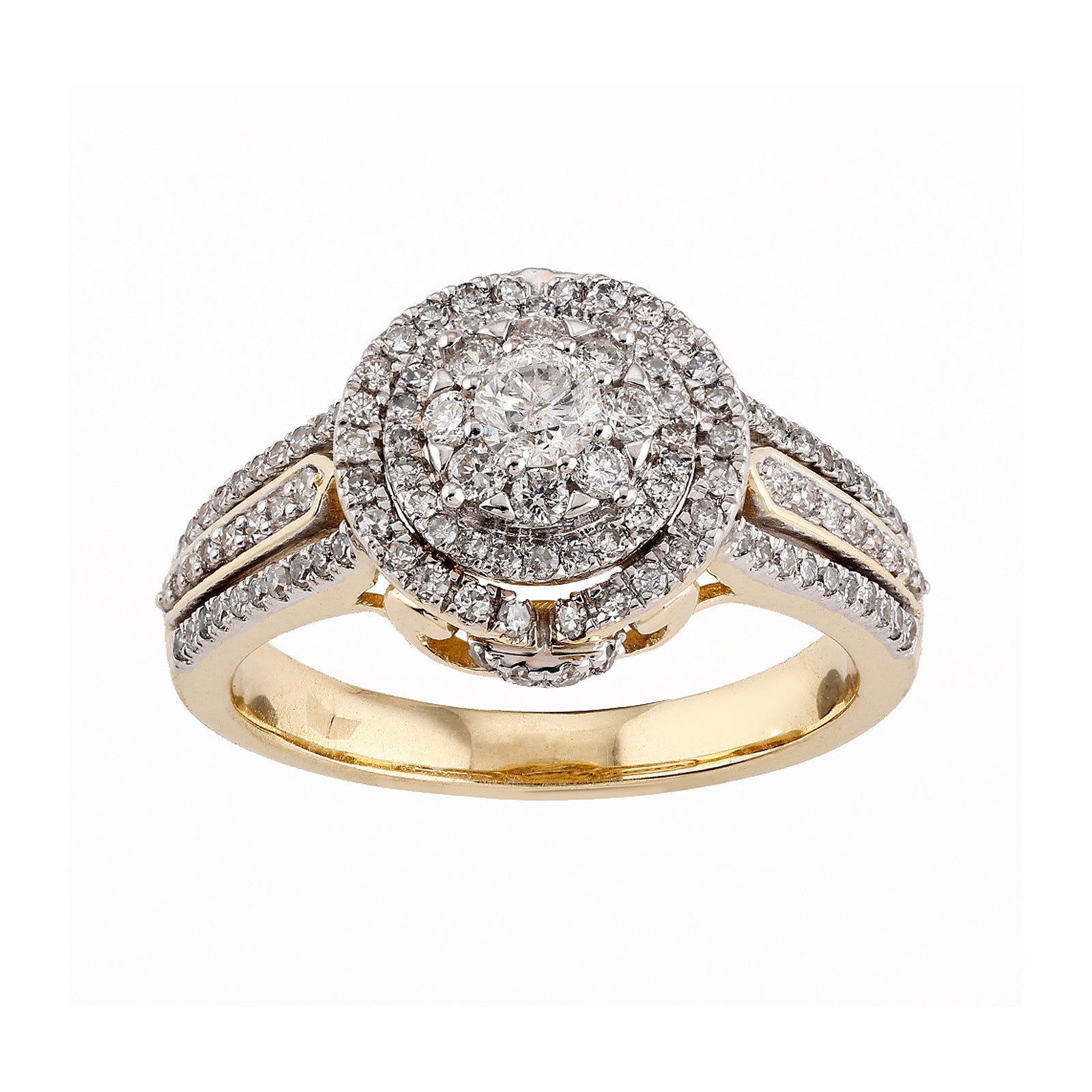 14K Solid Gold 0.76ctw Diamond Womens Ring