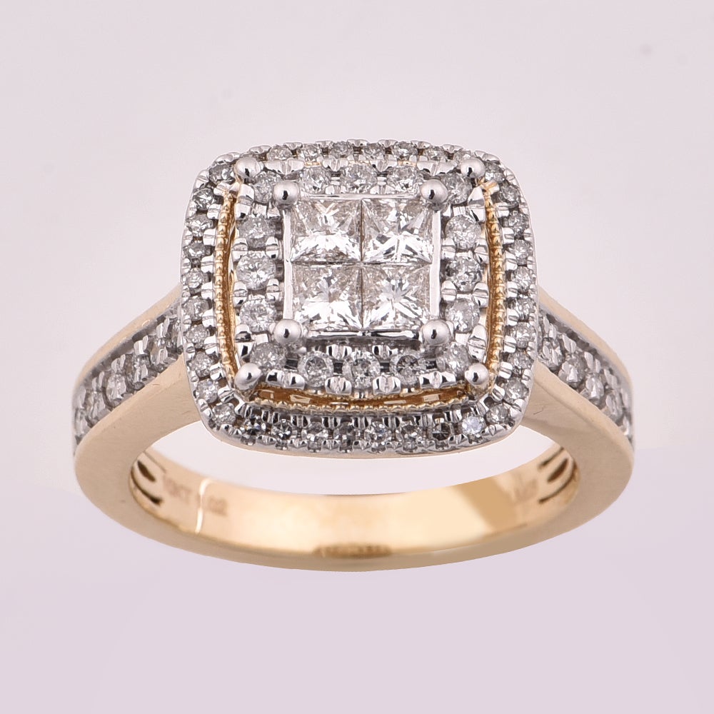 14K Solid Gold 1.30ctw Diamond Womens Rings