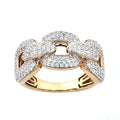 14K Solid Gold 1.29ctw Diamond Mens Rings