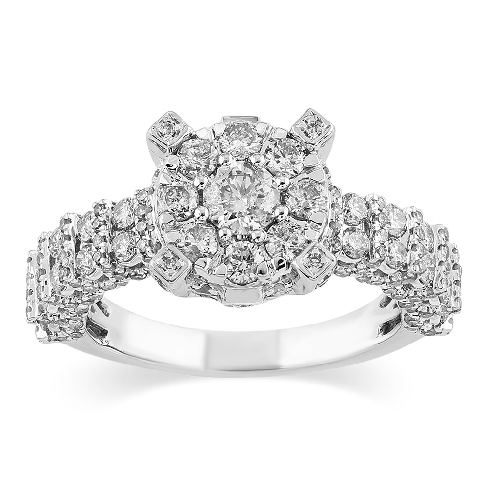 14K Solid Gold 1.85ctw Diamond Womens Rings