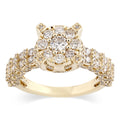14K Solid Gold 1.85ctw Diamond Womens Rings