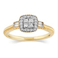14K Solid Gold  0.27ctw Diamond Womens Rings