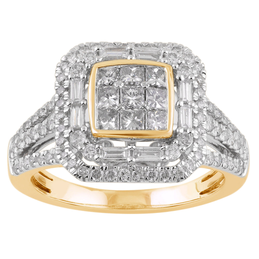 14K Solid Gold  1.16ctw Diamond Womens Rings