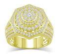 14K Solid Gold 1.65ctw Diamond Mens Ring