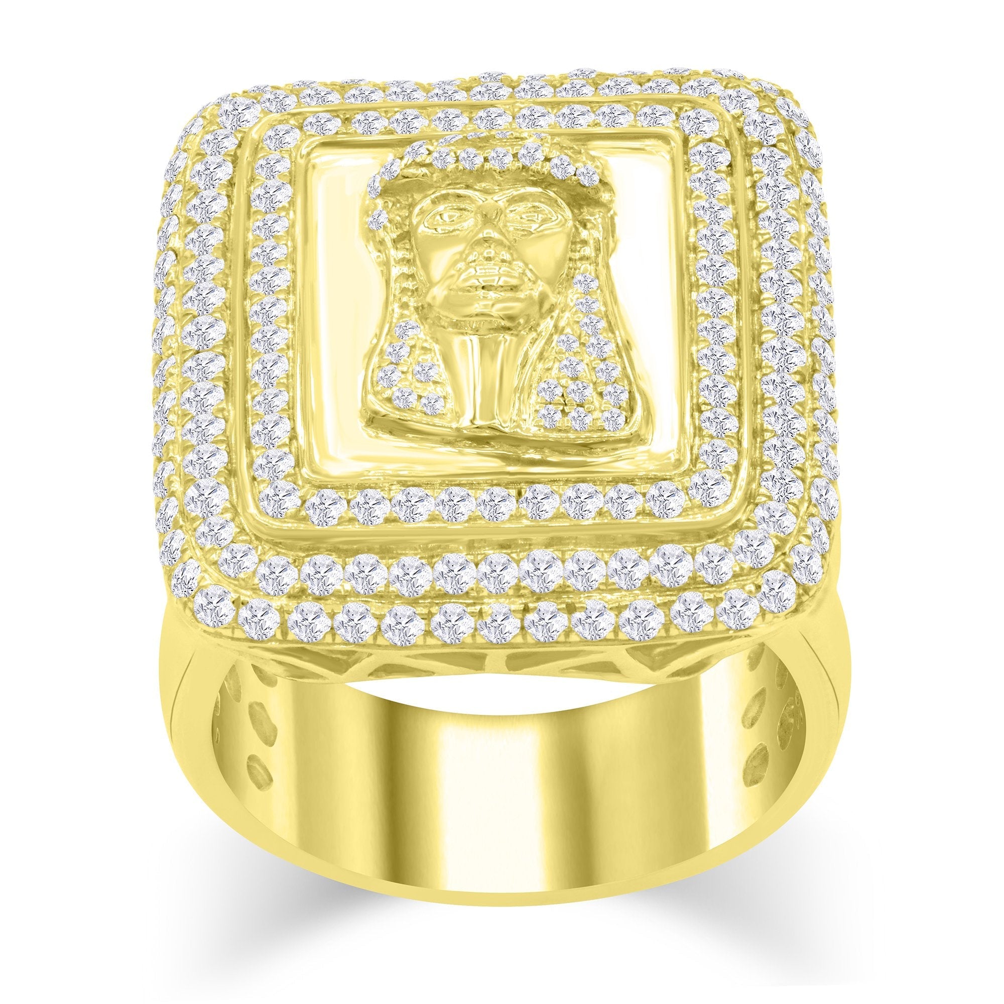 14K Solid Gold 2.60ctw Diamond Mens Ring