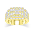 14K Solid Gold 1.87ctw Diamond Mens Ring