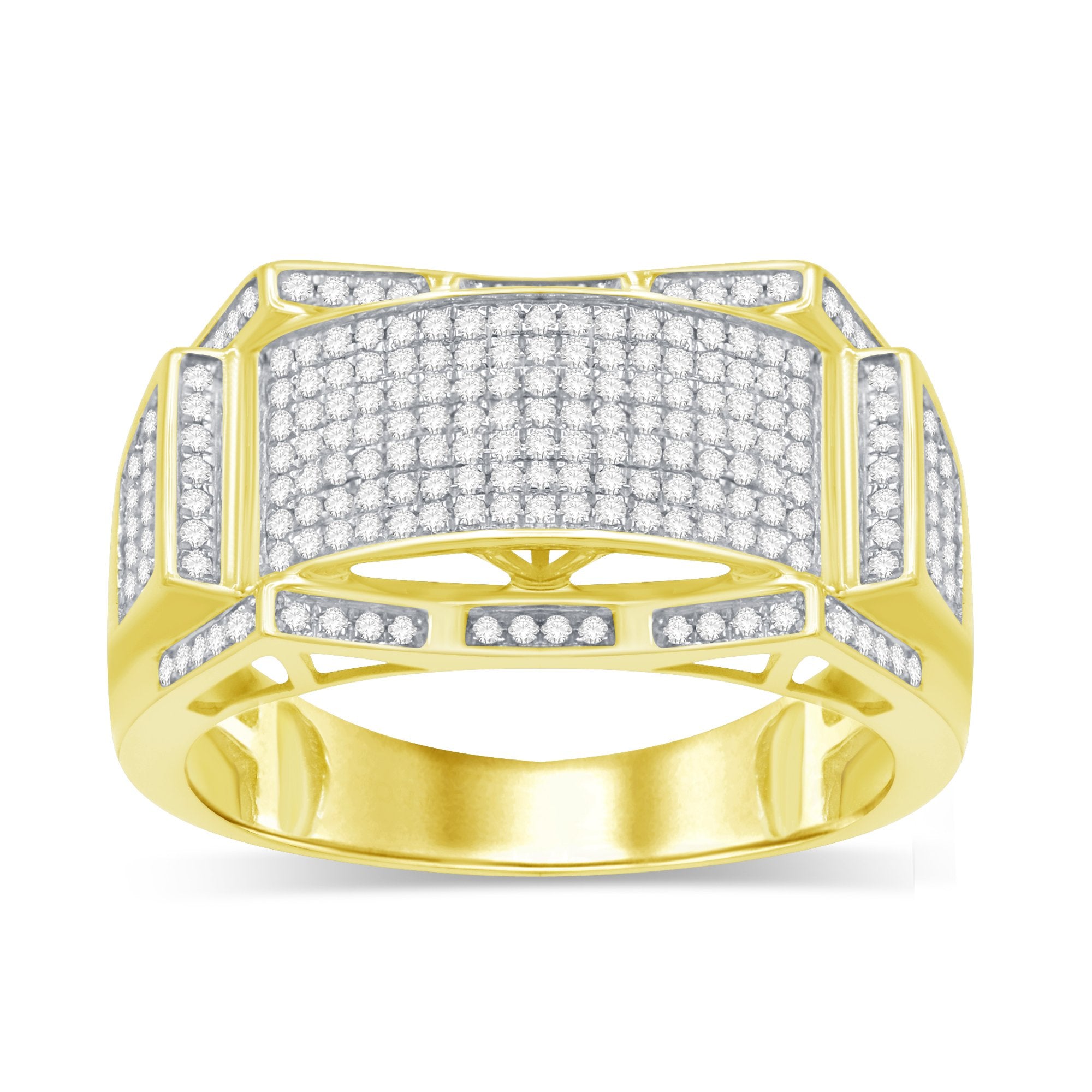[SAMPLE]14K Solid Gold 0.57ctw Diamond Mens Rings