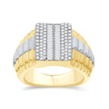 14K Solid Gold  0.77ctw Diamond Mens Rings