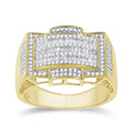 14K Solid Gold  0.72ctw Diamond Mens Rings