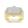 14K Solid Gold  0.76ctw Diamond Mens Rings