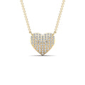 14K Solid Gold 0.16ctw Diamond Heart Necklaces