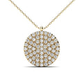 14K Solid Gold 0.19ctw Diamond Iced Out Round Micropavé Necklace