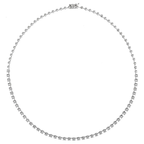 1.45ctw Diamond Women's Tennis Necklace in 14K Solid Gold