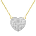 14K Solid Gold  0.55ctw Diamond Heart Necklaces