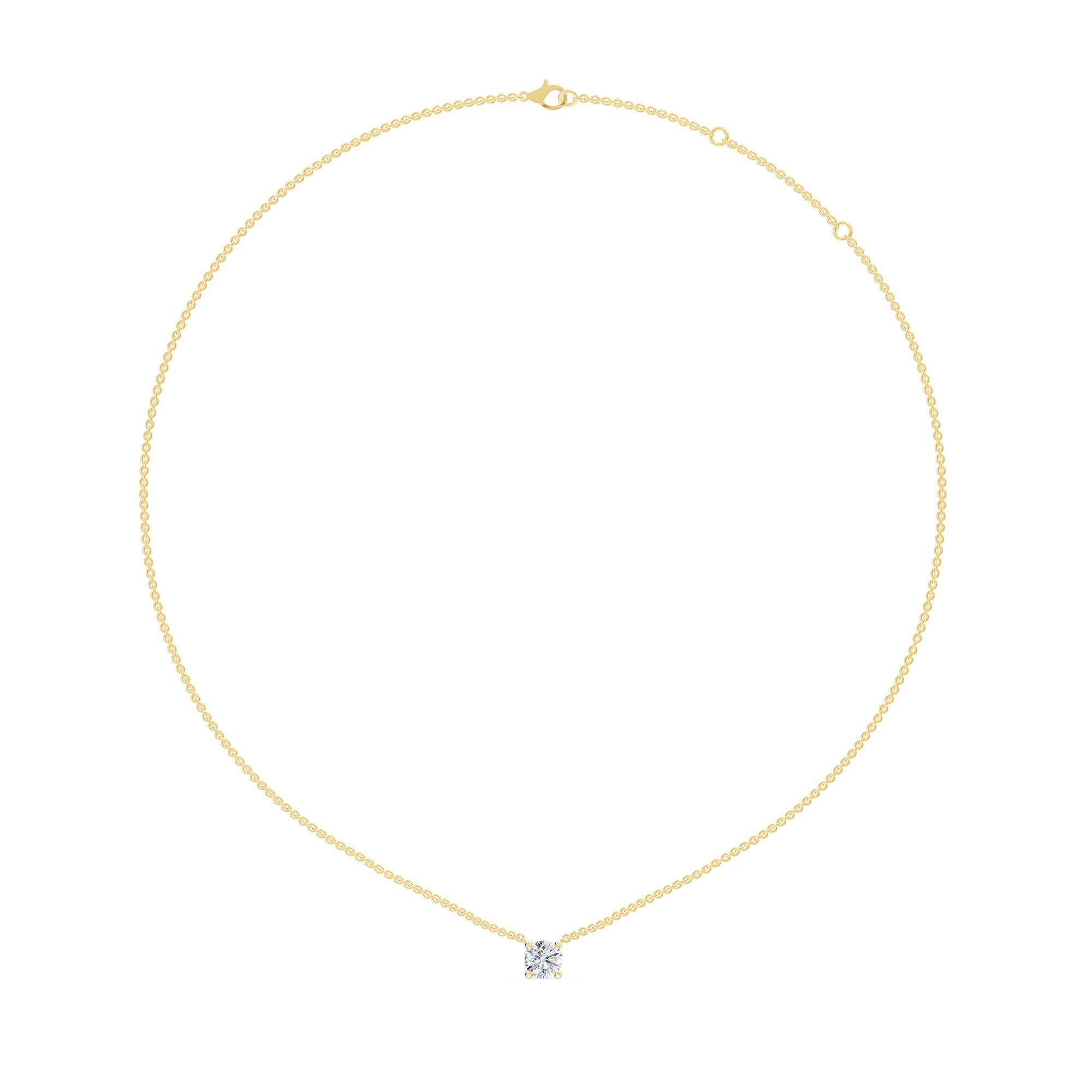 14K Solid Gold  1.05ctw Lab Grown Diamond Necklaces
