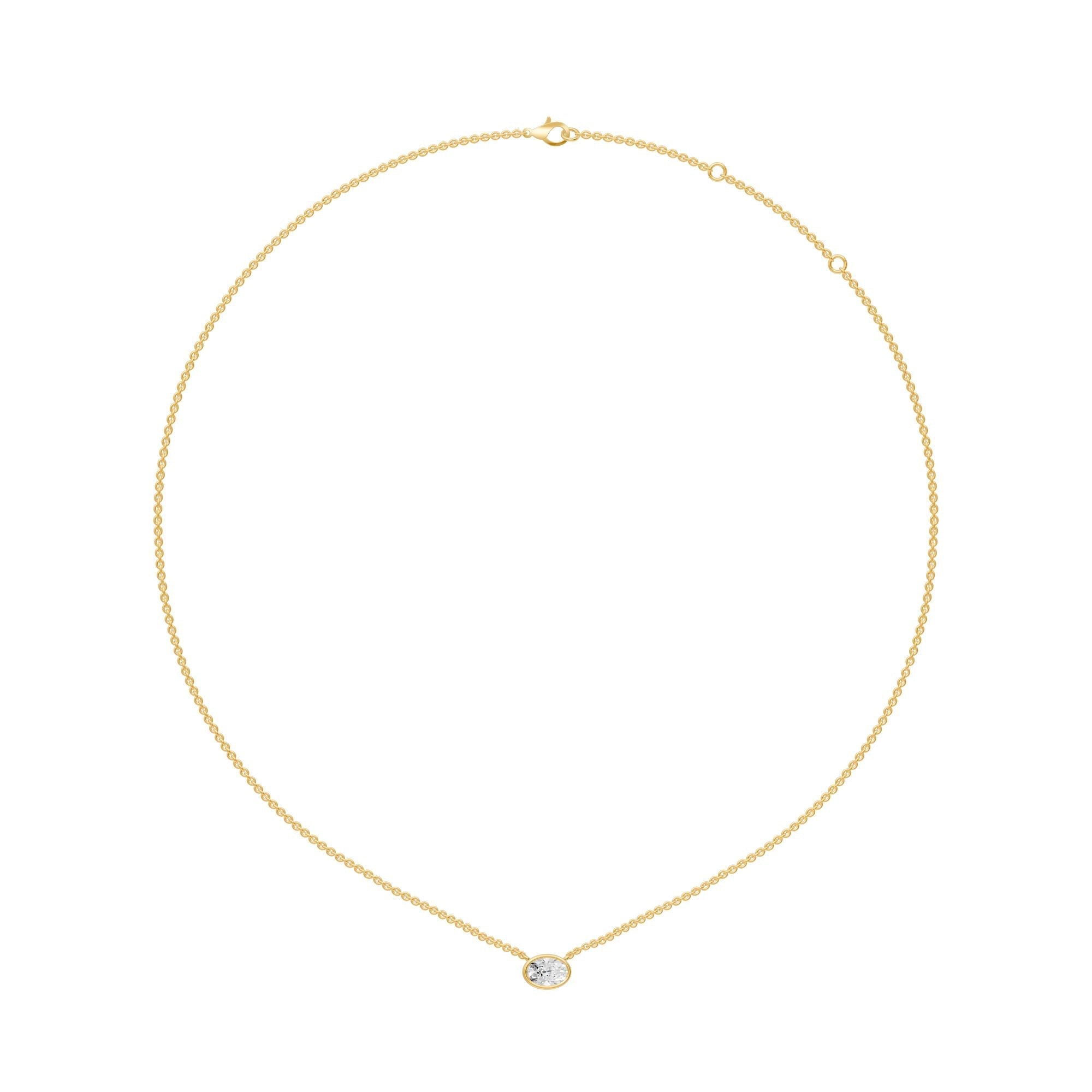 14K Solid Gold  1.04ctw Lab Grown Diamond Necklaces