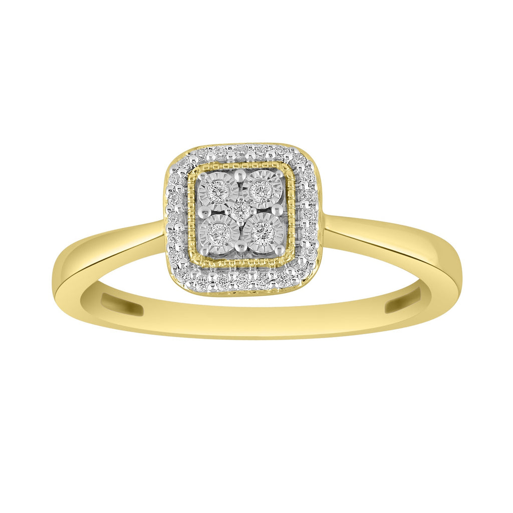 14K Solid Gold 0.10ctw Diamond Womens Rings