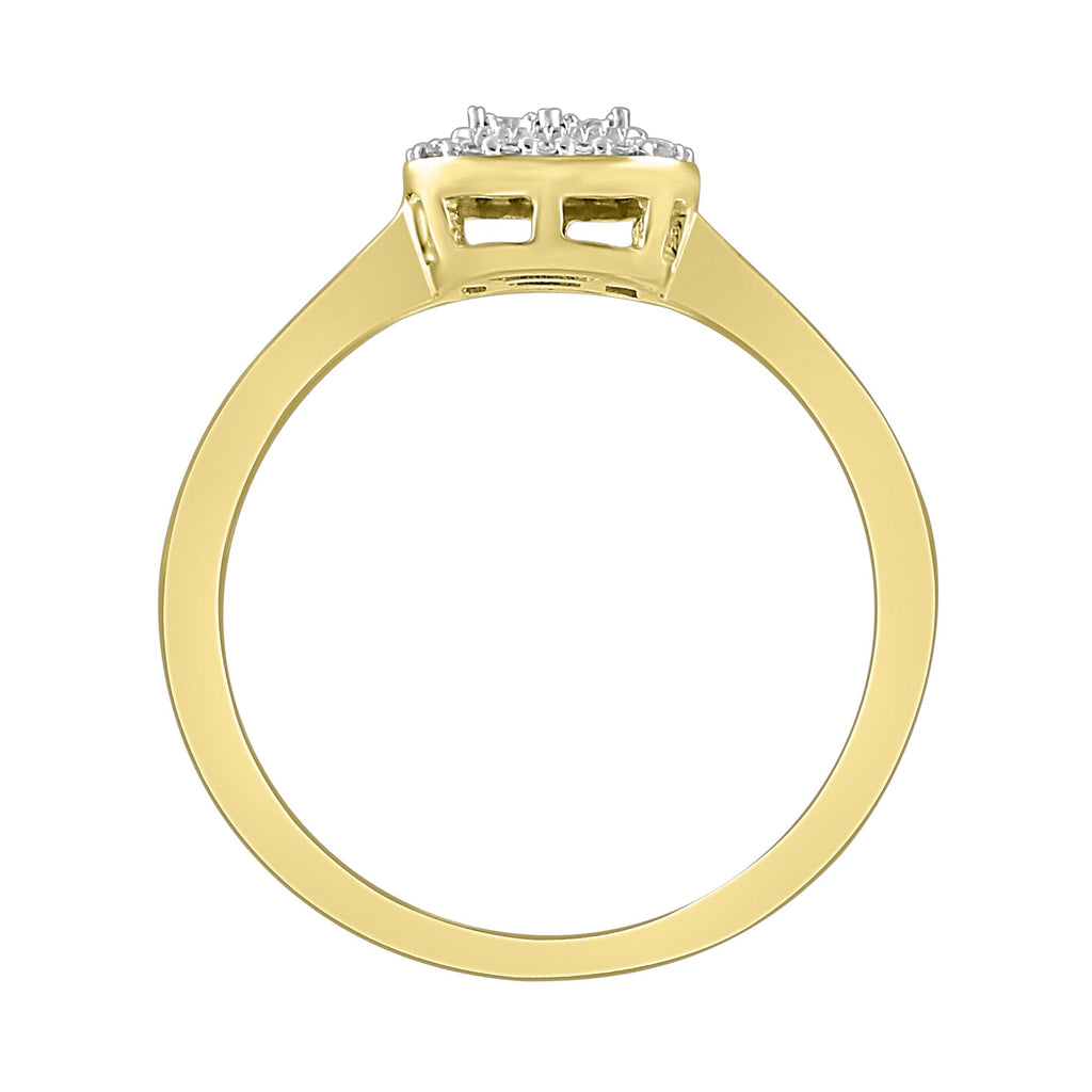 14K Solid Gold 0.10ctw Diamond Womens Rings