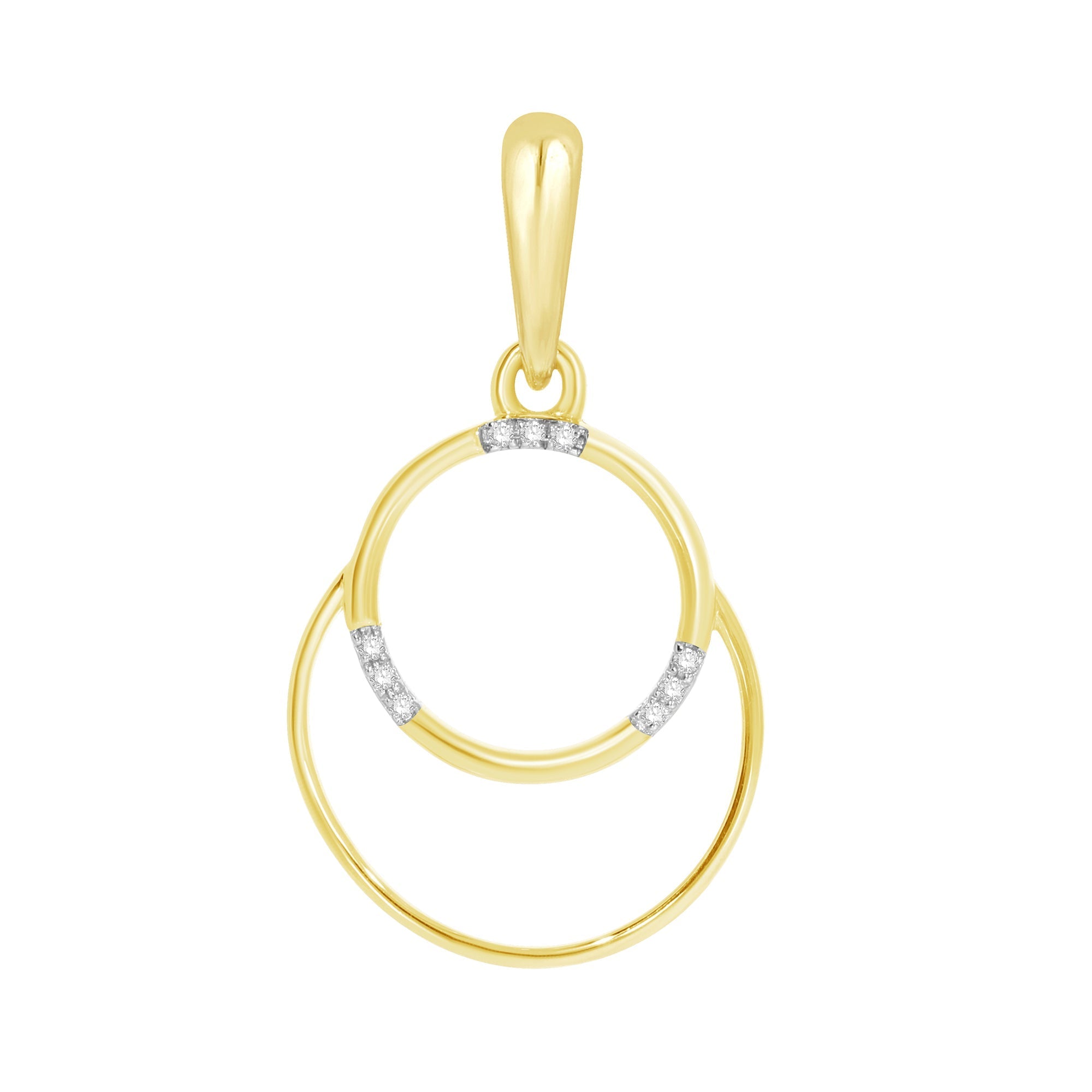 14K Solid Gold  0.02ctw Diamond Pendants