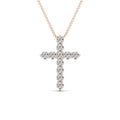 14K Solid Gold 0.46ctw Diamond Cross Pendants