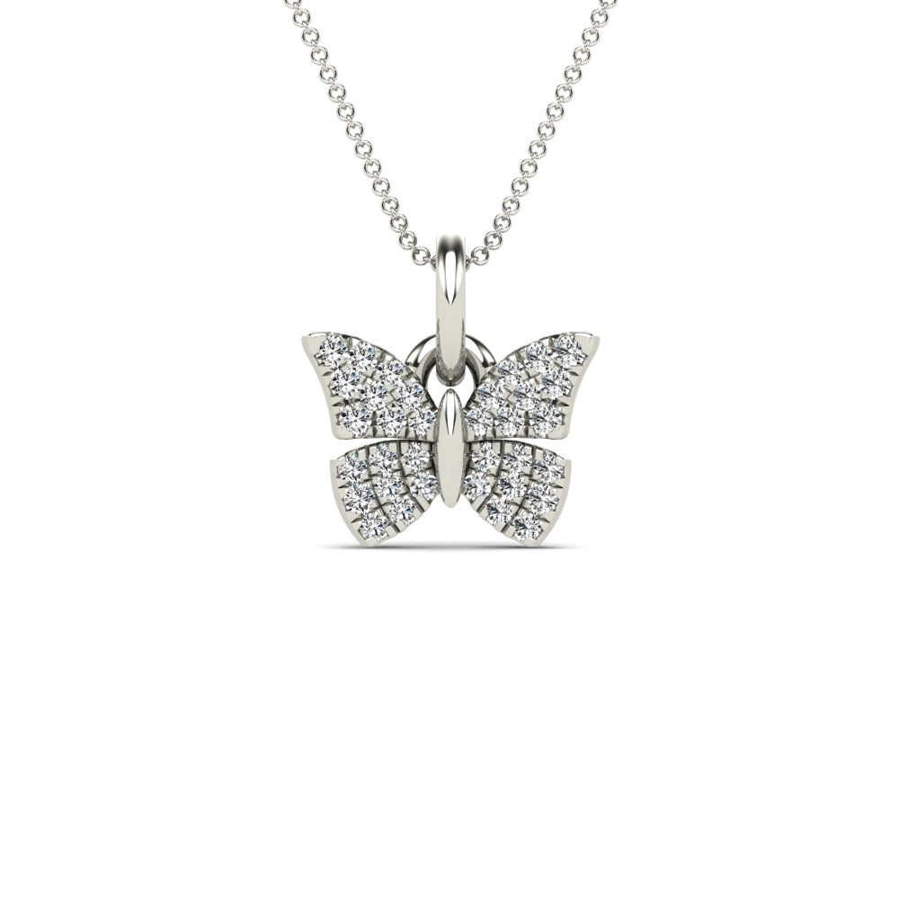 14K Solid Gold  0.11ctw Diamond Pendants