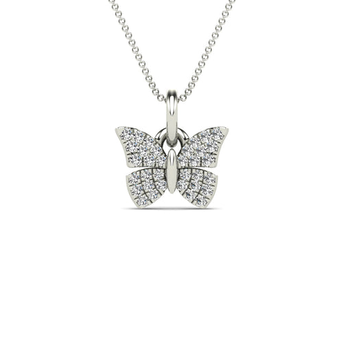 14K Solid Gold  0.11ctw Diamond Pendants
