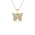 14K Solid Gold  0.11ctw Diamond Pendants