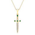 14K Solid Gold  0.07ctw Diamond Pendants